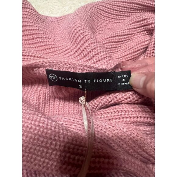 Fashion To Figure Dusty Rose Wrap Sweater Sz 2 (2) NWT - Picture 4 of 8
